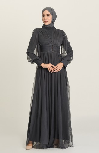 Anthrazit Hijab-Abendkleider 5478-13