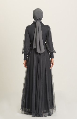 Anthrazit Hijab-Abendkleider 5478-13