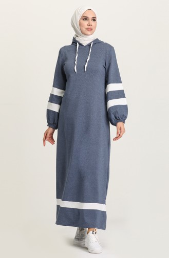 Indigo Hijab Dress 50111-01