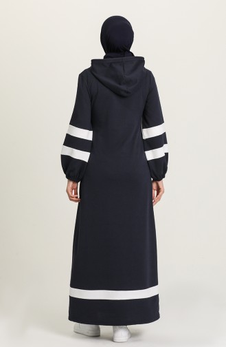Kapüşonlu Spor Elbise 50111-03 Lacivert