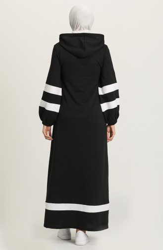Schwarz Hijab Kleider 50111P-03