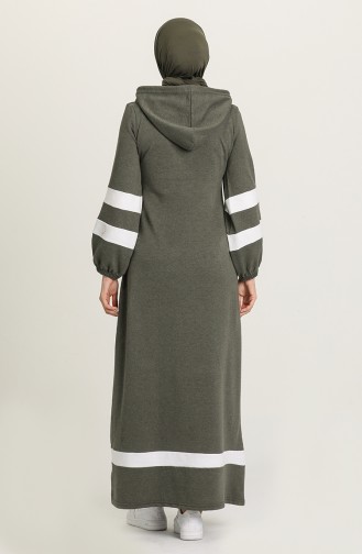 Khaki Hijab Dress 50111-06