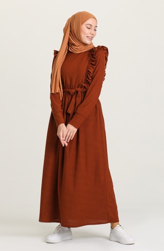 Robe Hijab Couleur brique 5433-07