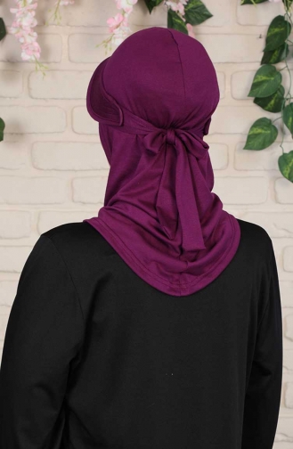 Siperlikli Tesettür Bone B0055-11 Mor