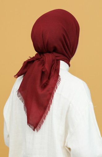 Çıtır Desen Kare Eşarp 15278-03 Bordo