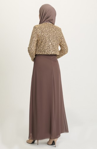 Braun Hijab-Abendkleider 2943-06