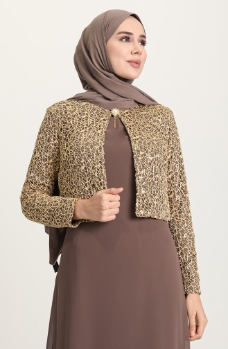 Braun Hijab-Abendkleider 2943-06