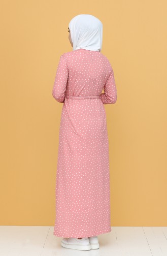 فستان وردي 1053-03