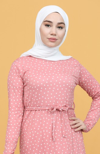 Rosa Hijab Kleider 1053-03