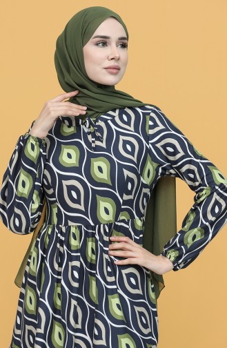 Robe Hijab Vert noisette 22K8485-01