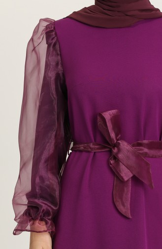 Purple Hijab Dress 60119-10