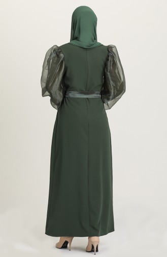 فستان أخضر زمردي 60119-11