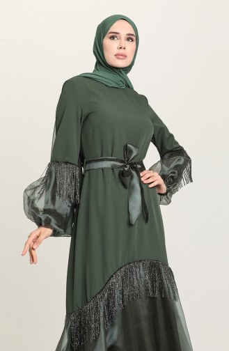 فستان أخضر زمردي 60120-06