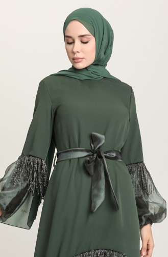 Emerald Green Hijab Dress 60120-06