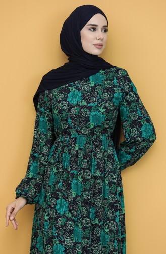 Grün Hijab Kleider 60266-04