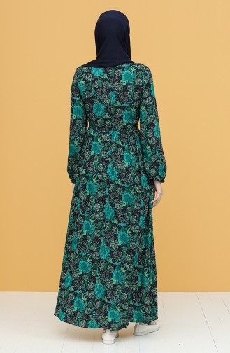 Green Hijab Dress 60266-04