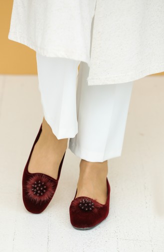 Claret Red House Shoes 0178-03