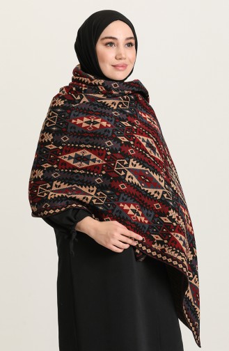 Claret Red Poncho 4359-05