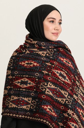 Claret Red Poncho 4359-05