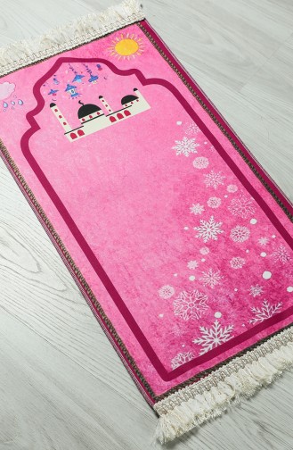 Desenli Çocuk Seccade 0071-01 Pembe
