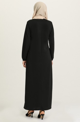 Black Hijab Dress 8989-01