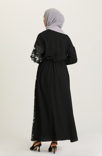 Silver Gray Hijab Evening Dress 0025-02