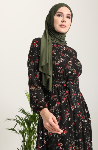 Black Hijab Dress 5068-01