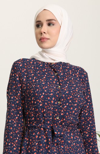 Robe Hijab Bleu Marine 60253-02