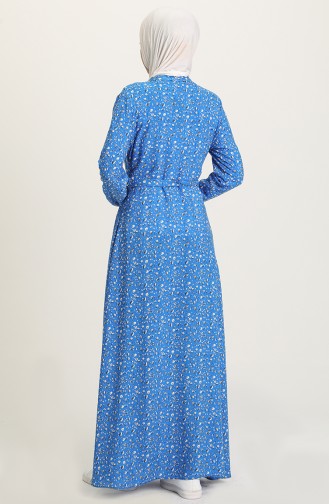 Saks-Blau Hijab Kleider 60253-04