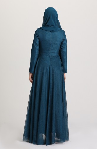 Petroleum Hijab-Abendkleider 2007-01