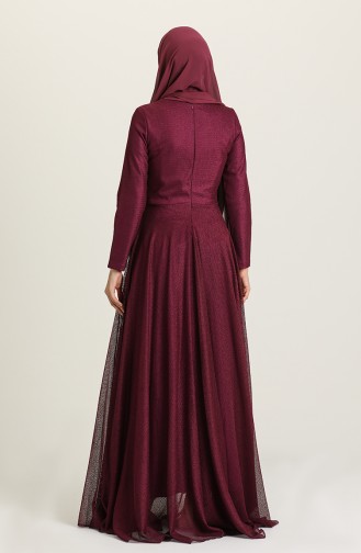 Plum Hijab Evening Dress 2007-02