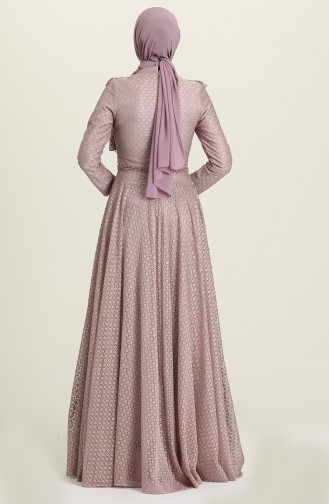 Powder Hijab Evening Dress 2019-04