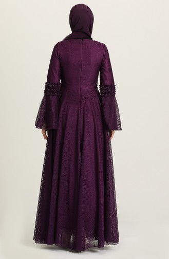 Purple Hijab Evening Dress 2027-01