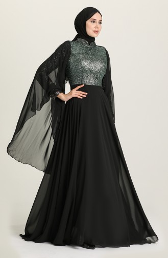 Habillé Hijab Vert 2037-01