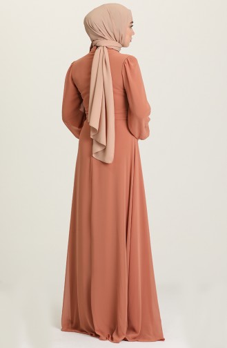 Zwiebelschalen Hijab-Abendkleider 4858-06