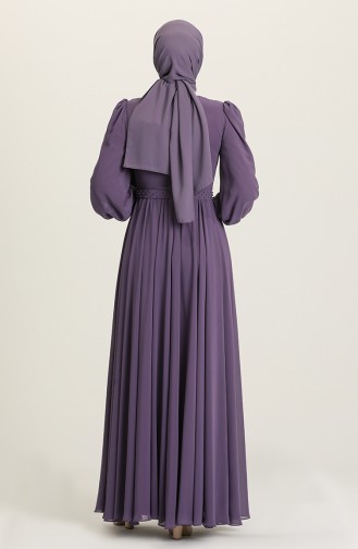 Lila Hijab-Abendkleider 4901-02
