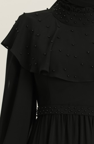Schwarz Hijab-Abendkleider 4901-04