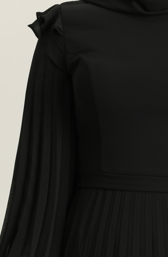 Black Hijab Evening Dress 4905-03