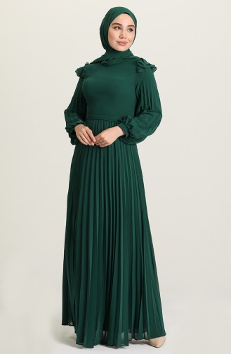 Smaragdgrün Hijab-Abendkleider 4905-04