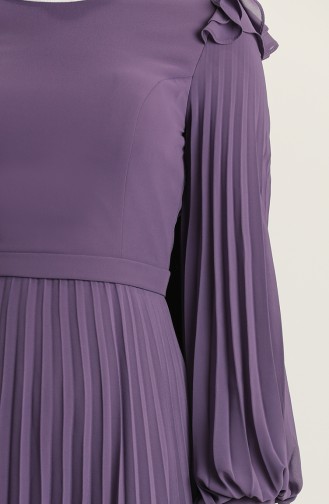 Violet Hijab Evening Dress 4905-05