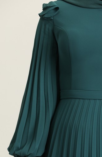 Grün Hijab-Abendkleider 4905-06