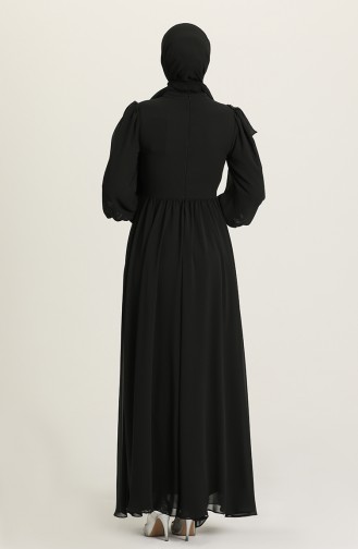 Schwarz Hijab-Abendkleider 4907-04