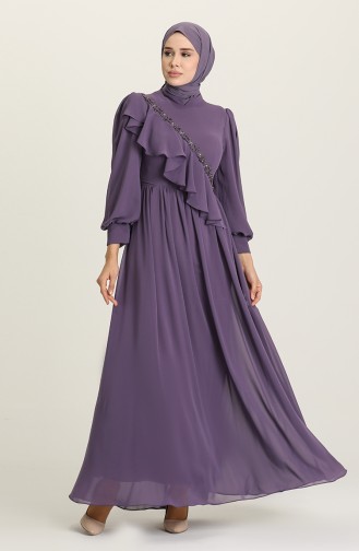 Lila Hijab-Abendkleider 4907-06