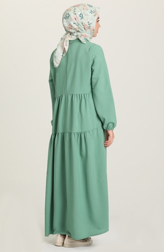Green Almond Hijab Dress 1680-12