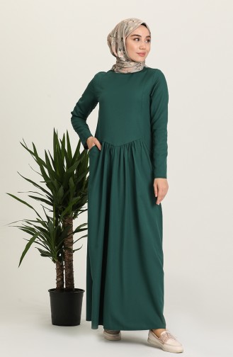 Smaragdgrün Hijap Kleider 3326-08