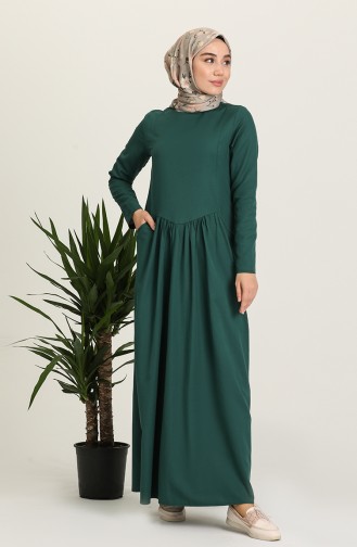 Smaragdgrün Hijab Kleider 3326-08