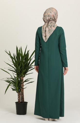 Smaragdgrün Hijab Kleider 3326-08