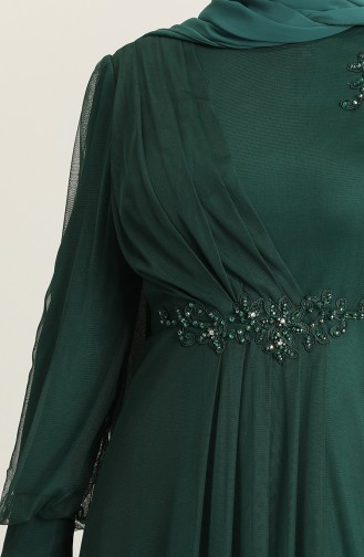 Smaragdgrün Hijab-Abendkleider 4857-05