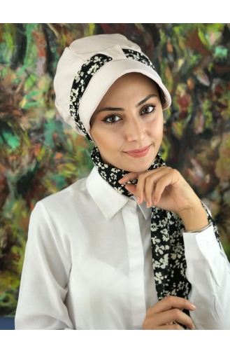 Cream Ready to Wear Turban 05-01