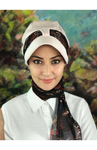 Cream Ready to Wear Turban 03-01